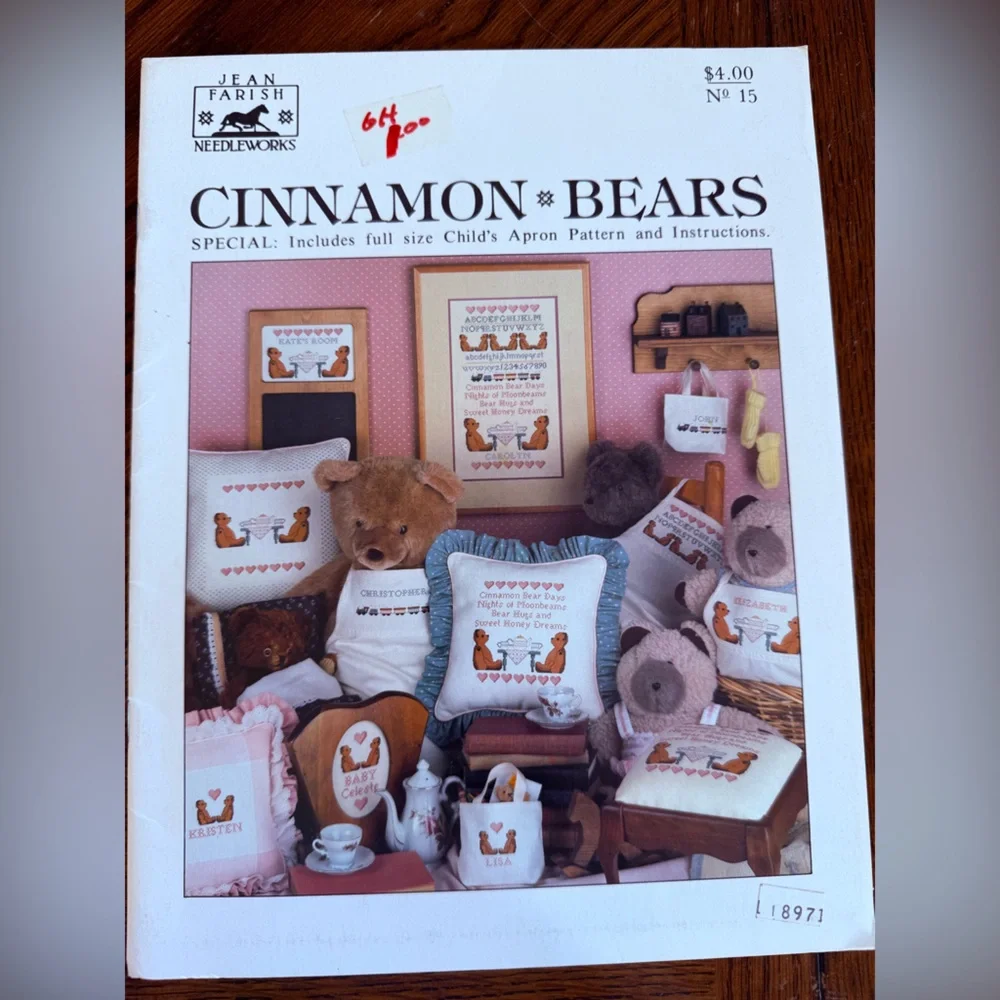 Vintage Bears‎ Cross Stitch Pattern Books lot of 5 cinnamon bear comforts pandas